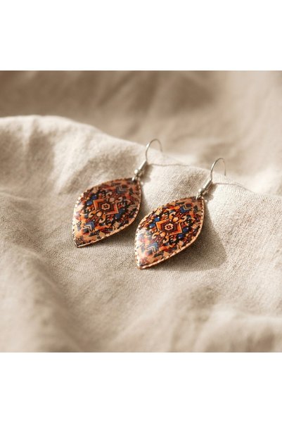Erol Bakır New Series 1779 Bijouterie Earrings 100% Hand Made Copper