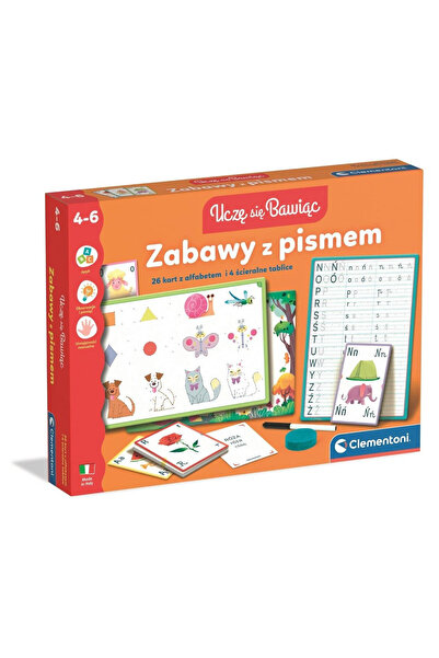 CLEMENTONI Joc educational Zabawy z pismem, set cu 26 cartonase cu alfabet si...