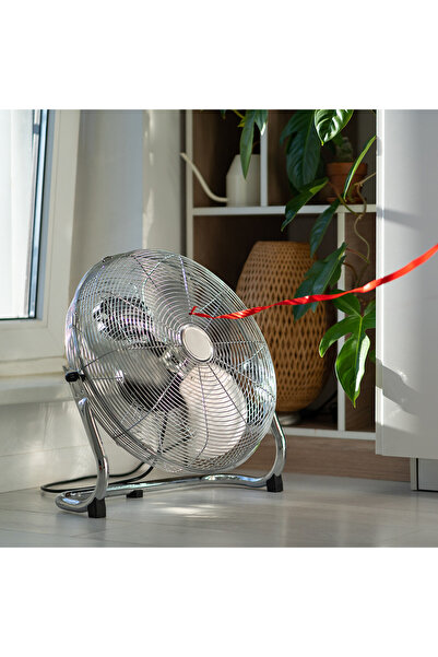 Moli Yer Vantilatörü Krom 130 Watt 3 Kademeli
