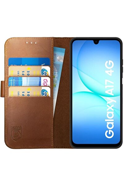 ROSSO Θήκη Samsung Galaxy A17 Deluxe Δερμάτινο Πορτοφόλι - Brown
