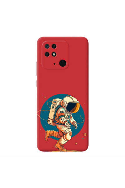 Other Xiaomi Redmi 10C Run Space Red Colored Silicone TPU Θήκη
