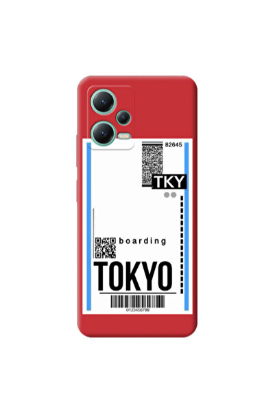 Other Xiaomi Redmi Note 12 Pro 5G Tokyo Boarding Red Colored Silicone TPU Θήκη