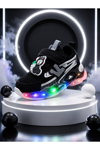 Superbaby Αθλητικά παπούτσια με φώτα LED, μοντέλο αξεσουάρ αρκουδάκι, Οικολογ...