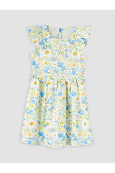 LC Waikiki Lcw Kids Yellow Floral Girl's Poplin Dress