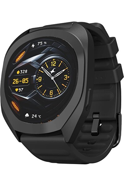 FASTRACK Smart Watch | BT Calling | 3.5cm Ultra UV Round Display, Deep Black,...