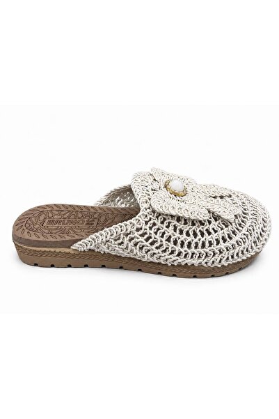 PAPUCUMUN DÜNYASI Women's straw weave elegant lightweight daily walking slippers
