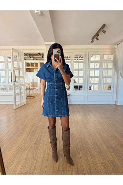 DUB DAB FASHİON Denim Mini Elbise