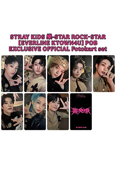 Sntay STRAY KIDS Fotokart seti樂-STAR ROCK-STAR [EVERLINE KTOWN4U] POB EXCLUSI...