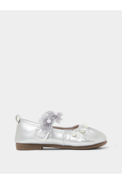 Styli Girls Embellished Velcro Ballerina Shoes