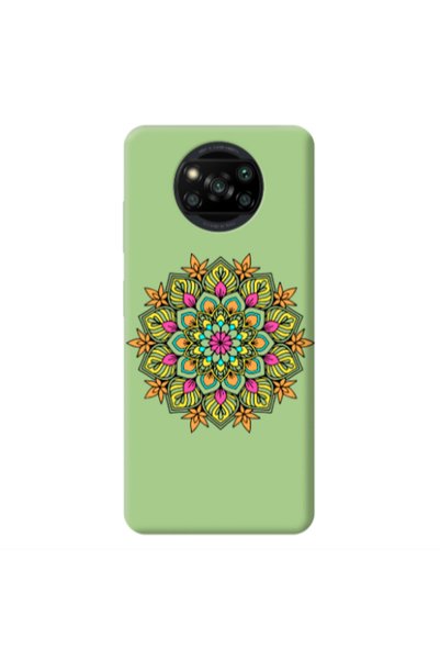Other Xiaomi Poco X3 /X3 Pro Mandala D6 Light Green Colored Silicone TPU Θήκη