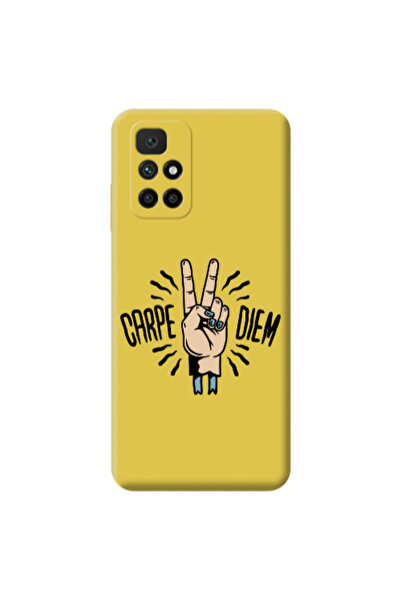 Other Xiaomi Redmi 10 2022 Carpe Two Diem Yellow Colored Silicone TPU Θήκη