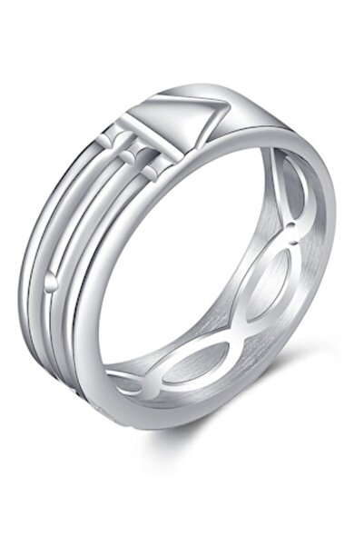OEM Inel creativ din argint Atlant, design cu geometrie sacră, unisex, mărimea 6
