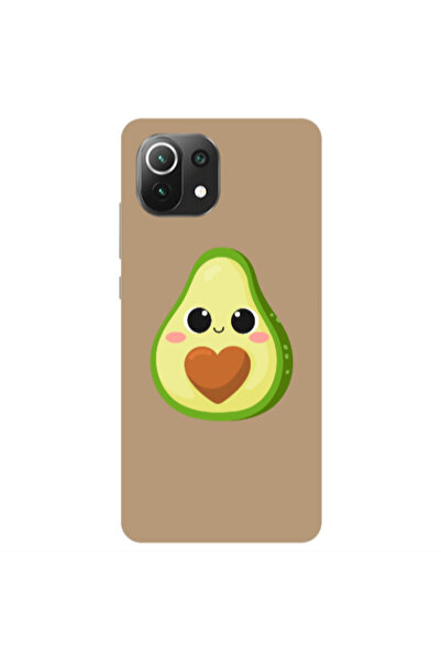 Other Xiaomi Mi 11 Lite Baby avocado Brown Colored Silicone TPU Θήκη