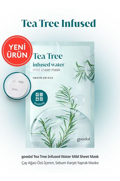 Goodal Anti-Sebum Sheet Mask with Tea Tree Extract Tea Tree Infused Water Mil...