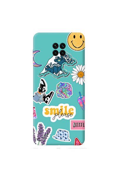 Other Xiaomi Redmi Note 9 Pro Smile Moon Turquoise Colored Silicone TPU Θήκη