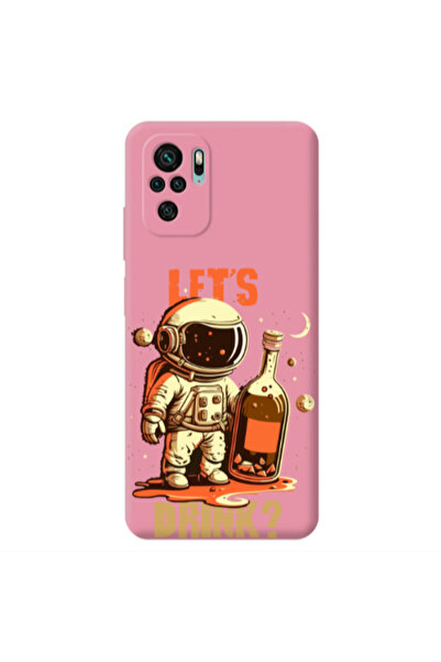 Other Xiaomi Redmi Note 10S Lets drink Pink Colored Silicone TPU Θήκη