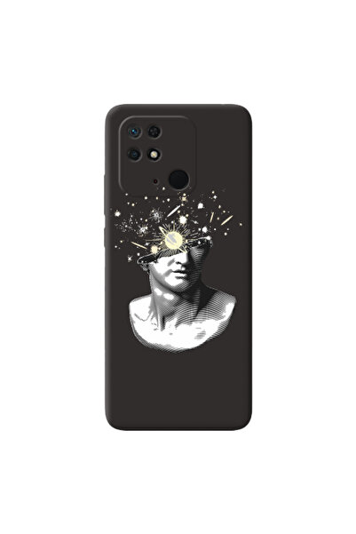 Other Xiaomi Redmi 10C Space Statue Black Colored Silicone TPU Θήκη