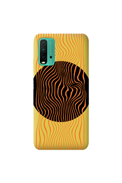 Other Xiaomi Poco M3 Trapezoidal lines Yellow Colored Silicone TPU Θήκη