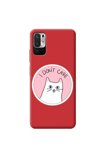 Other Xiaomi Redmi Note 10 Pro 5G I dont Care Red Colored Silicone TPU Θήκη