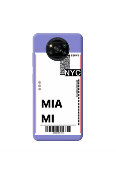Other Xiaomi Poco X3 /X3 Pro Miami NYC Purple Colored Silicone TPU Θήκη