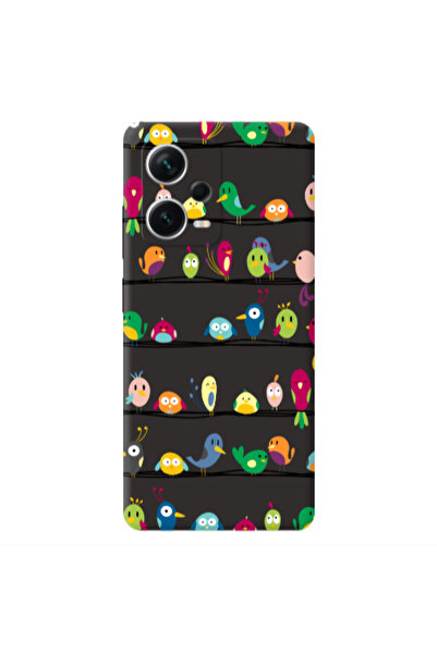 Other Xiaomi Poco X5 birds Black Colored Silicone TPU Θήκη