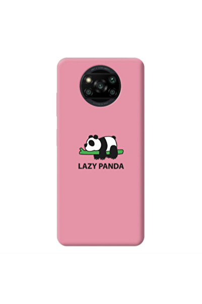 Other Xiaomi Poco X3 /X3 Pro Lazy panda Pink Colored Silicone TPU Θήκη