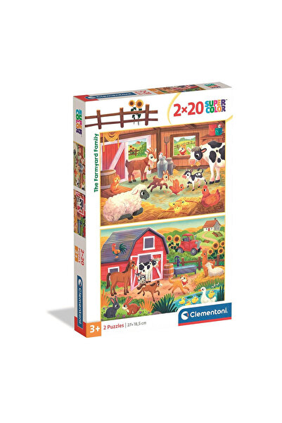 CLEMENTONI Puzzle 2x20 piese, Clementoni, Animalele de la fermă