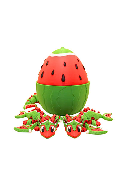 Eva Prints Ou Dragon Pepene Verde cu Dragon Articulat, Figurina Printata 3D i...