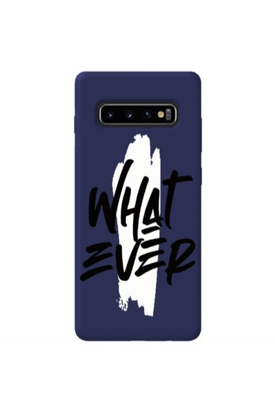 Other Samsung S10 What Ever Dark blue Colored Silicone TPU Θήκη