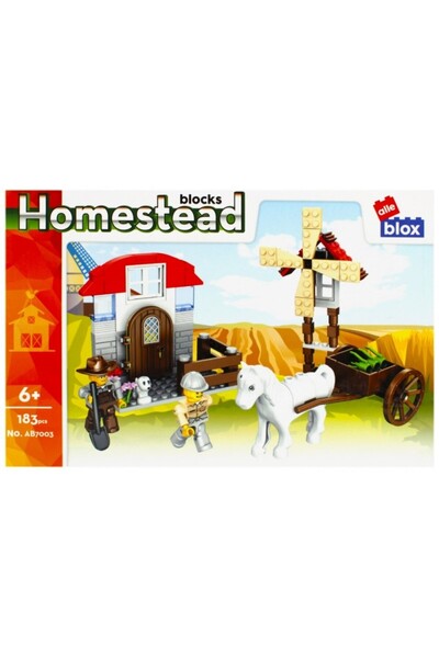 MC Micostore Set de constructie Alleblox Homestead - ferma cu moara de vant -...