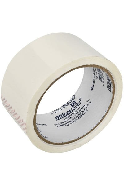 MC Micostore Banda adeziva Office-Cover, pentru ambalare, 48mm x 50yard, alb