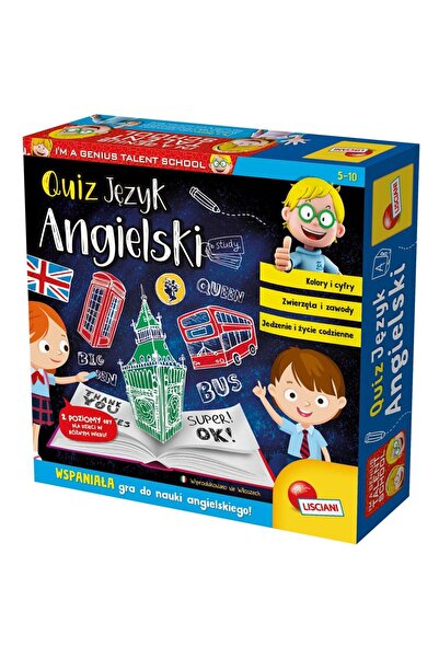 Lisciani Joc de societate Angielski Quiz, joc educativ pentru invatarea limbi...