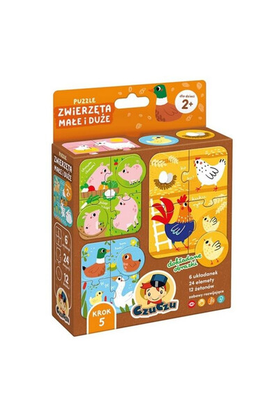 OEM Set puzzle 6x4 piese, Bright Junior Media, animale de ferma, 14,5x20x5cm,...