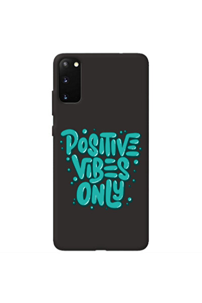 Other Samsung S20 Positive Vibes Only Black Colored Silicone TPU Θήκη