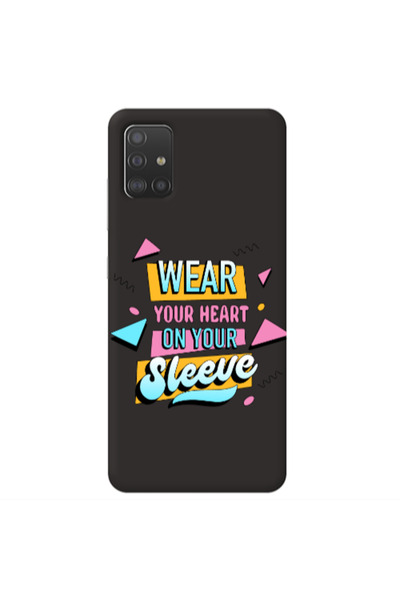 Other Samsung A51 Wear Your Heart Black Colored Silicone TPU Θήκη