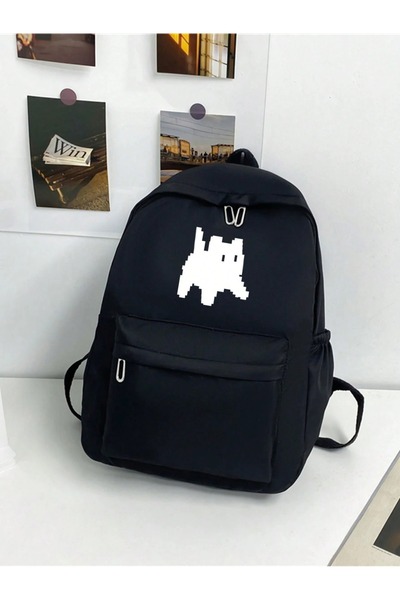 Toum Pixel Cute Detail Printed School, Office, Course Backpack