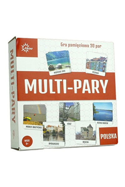 ABINO Joc de memorie Polska w Pary, 30 perechi, cu imagini din Polonia, pentr...