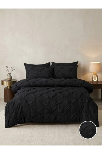 Truva Home Σετ παπλωματοθήκης 6 τεμαχίων με πιέτες |   Δύο άτομα |   Διπλό κρ...