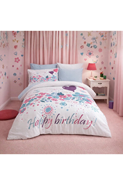Alhabib bedding مفرش صيفي كوين ابيض بنفسجي متعدد الألوان يناسب سرير 150x200 س...