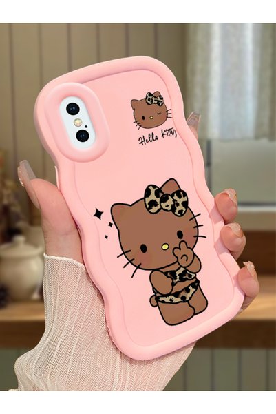 Hontinga iPhone XS Compatible Case Camera Protector Pink Silicone Couple Phon...