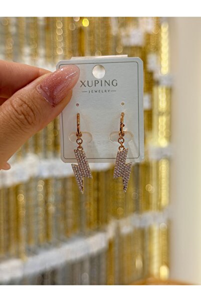 SU PERİSİ TAKI BİJUTERİ Xuping Non-Fade Rose Gold Shimmering Earrings