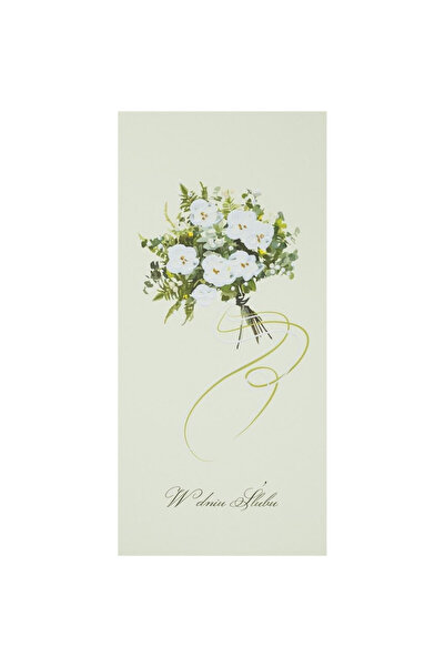 OEM Agendă de nuntă MAK DL 220x113 mm – pictată manual, embosată, albă