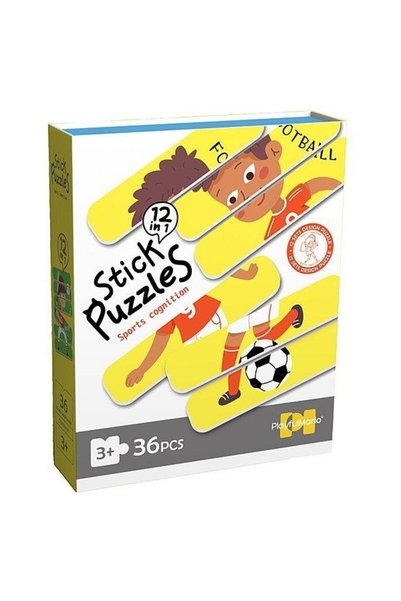 OEM ADAR Puzzle sport cu dungi, 36 de piese, în cutie