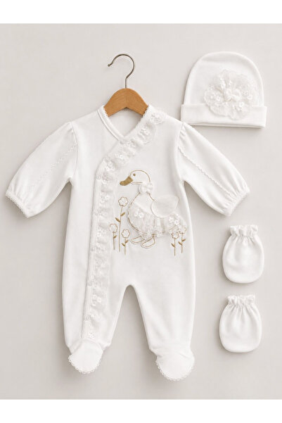 Kardeşler Bebe Lace Detailed Baby Romper Set
