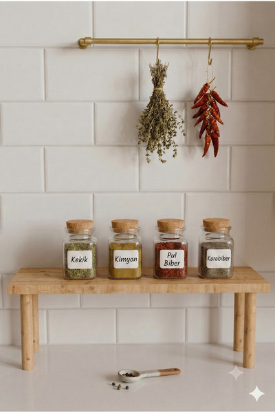 PEKA Mini Tezgah Üstü Baharatlık Mutfak Rafı Baharat Organizer 40x14 cm