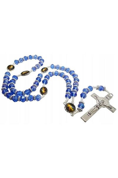 OEM Sacrua Artă, rozariul din cristal albastru al lui Isus, încredință în Tine.