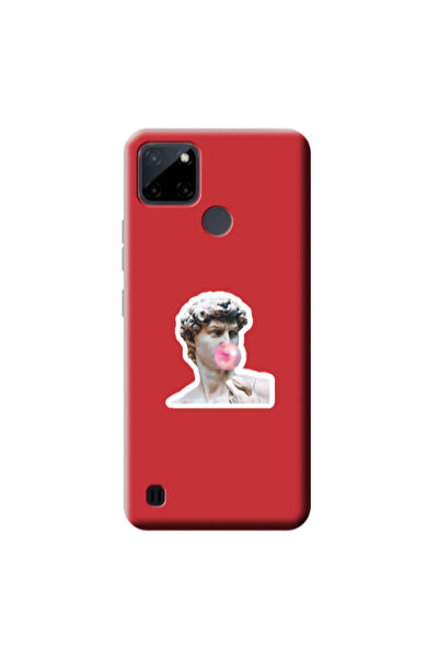 Other Realme C25Y Bubble Red Colored Silicone TPU Θήκη