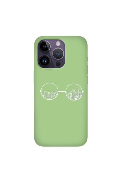 Other Apple iPhone 14 Pro Max Sunglasses Light Green Colored Silicone TPU Θήκη