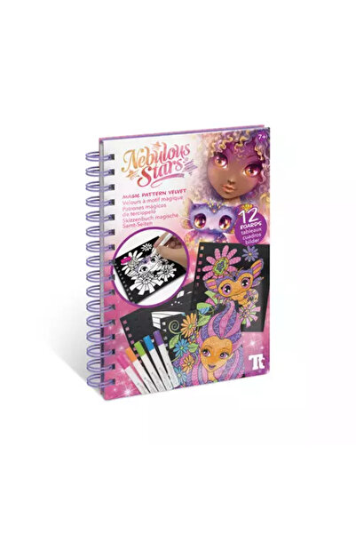 NEBULOUS STARS Set de colorat cu 12 tablouri din catifea si 5 markere, Nebulo...