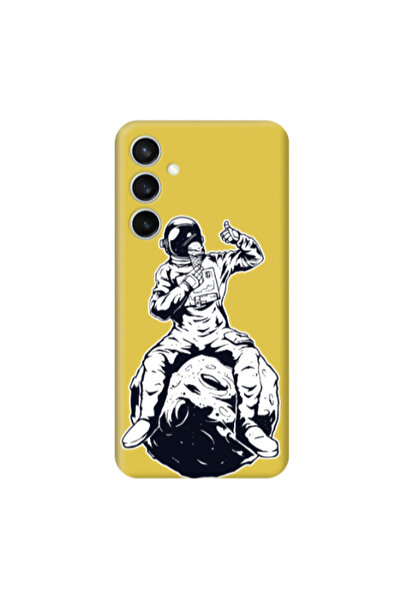 Other Samsung S24 Plus ice cream in space Yellow Colored Silicone TPU Θήκη